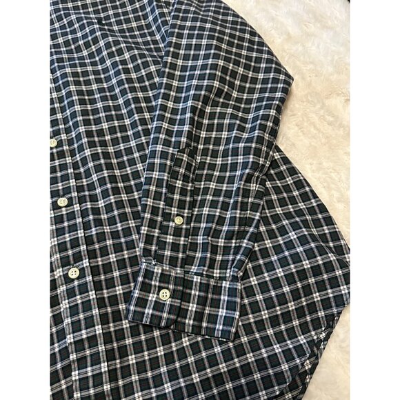 Men's Ralph Lauren Brand Green Button-Down Casual Plaid Shirt 100% Cotton Size X - Picture 12 of 16